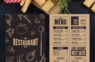 Menu design for restaurant