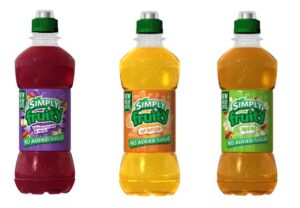 a group of bottles of different colored drinks